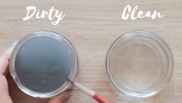 muddy and clear water jar pictureup