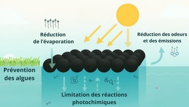 Fonctionnement des shade balls, découvrez l'impact environnemental positif des boules flottantes 