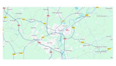 Carte de Thionvilles et villes alentours