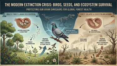 An evocative, conceptual illustration of a Tyrannosaurus rex shadow transforming into the silhouette of a soaring hawk.