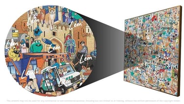 Nasa cruises next to a purple barrel of swimming