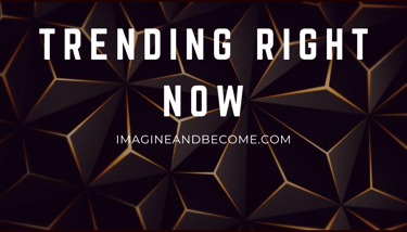 a black and white photo of a black and gold background with the words trending