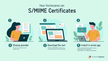 sertifika alım sürecinin illustrasyonu