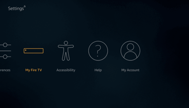 firstvstick setting with nyfiretv menu option highlighted