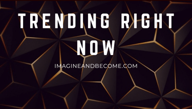 a black and white photo of a black and gold background with the words trending