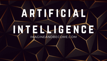 a black and white photo of a black and gold background with the words artificial intelligence