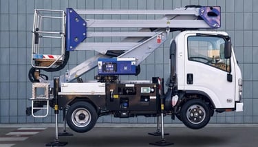 camion con cesta elevadora