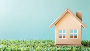 mini house on grass for symbolizing real estate ira investing