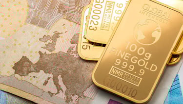 gold layed out showing how a gold ira may protect against inflation