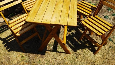 Mesa Cuadrada Plegable de Madera Fiestas del Sol Mobiliario www.sillasymesasfiestasdelsol.com