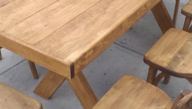 Tablón Rectangular California de Madera Fiestas del Sol Mobiliario www.sillasymesasfiestasdelsol.com