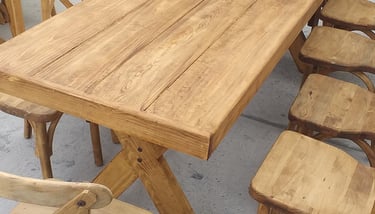 Tablón Rectangular California de Madera Fiestas del Sol Mobiliario www.sillasymesasfiestasdelsol.com