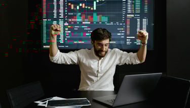 guy happy for his investment success because he is an experienced investor in gold ira