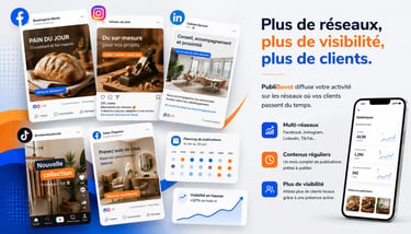 plus de réseaux plus de visibilité exemples de posts