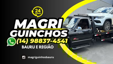 Cartão de contato Magri Guinchos Bauru