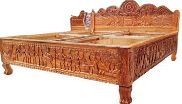 Traditional Royal Teak Wood Bed from India