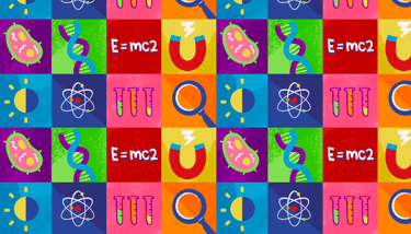 colorful science pattern