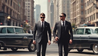 A guard dressed in a formal uniform stands at attention in a sentry box outside a grand historic building with stone walls and large windows. An archway to the right shows part of a courtyard with parked cars and a couple of people walking in the background.