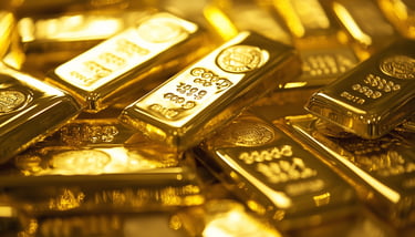 high quality gold bars in a pile