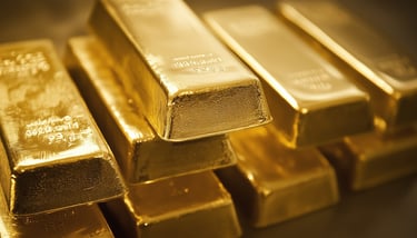 high quality gold bullion bars in stacks