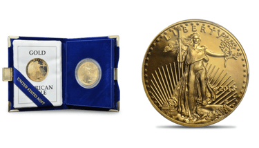 gold american eagle proof coin in a united states minted case