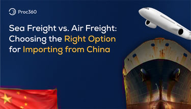 Sea shipping vs air shipping from China