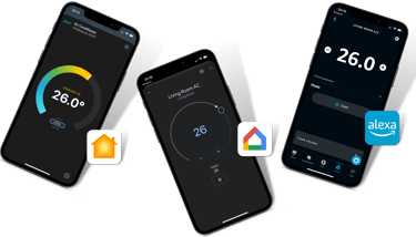 คุมแอร์ผ่าน Apple Home, Google Home, Alexa