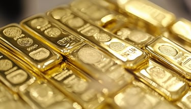 stacks of quality gold bullion bars