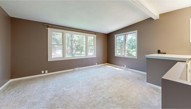Freshly painted living room.