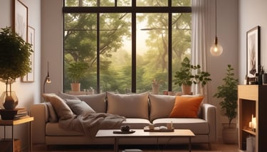 Bright living room with modern inventory