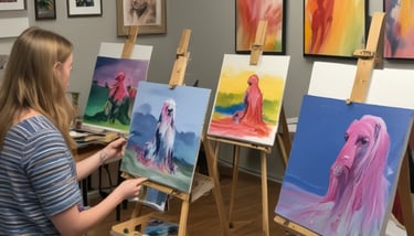 workshop-art-jennifer-beal-art-acrylic-painting-soft-pastel-dogs