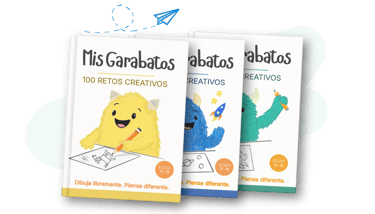 Mis Garabatos, 100 retos creativos, portadas de los 3 volúmenes