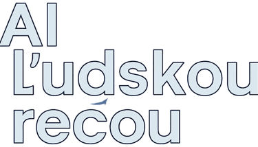 White Slovakian text reading AI ľudskou rečou on a black background for artificial intelligence branding.