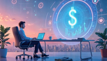 Pessoa gerando renda com inteligência artificial em 2026