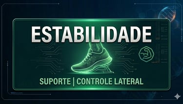 Tênis de estabilidade com suporte e controle lateral. Estilo Vida Performance.