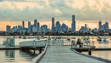 vista do pier st kilda de melbourne australia