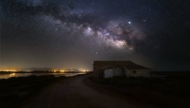 Starry night in porto botte
