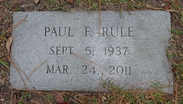 Paul Frederick Rule's Gravestone