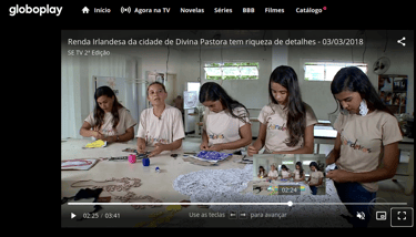 Documentário Fiandeiras Vivian Lazar rendeiras Divina Pastora renda Irlandesa e crochê Globonews TV