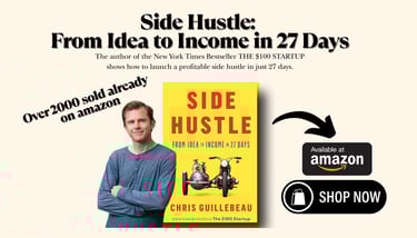 a man standing in front of a book cover