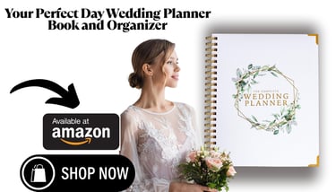 a woman holding a bouquet of flowers and a notebook