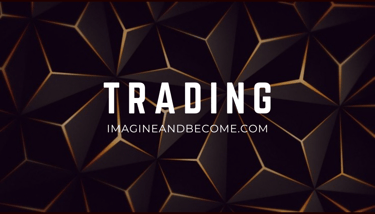 a black and gold background with the words trading