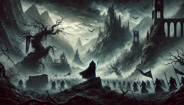 La compagnie noire sur un champ de bataille