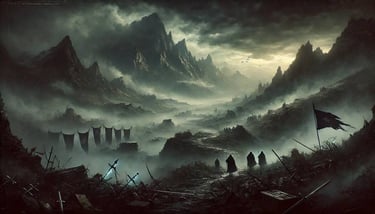 un paysage de fantasy de l'univers de Glen Cook