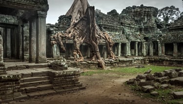 Preah Khan temple in Angkor. Cambodia