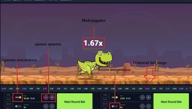 Juego Dinosaurio Apuestas