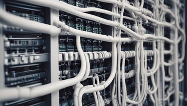 A professional locking shield icon glowing in dark purple hues symbolizing cybersecurity.