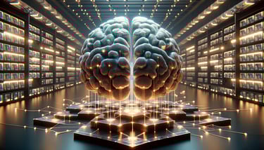 Cerveau symbolisant la blockchain