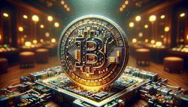 Pièce Bitcoin haute définition.