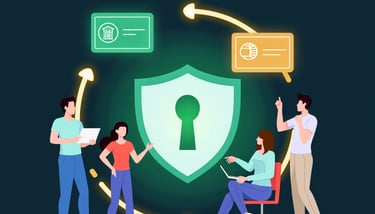 bir güvenlik kalkanının çevresinde duran insanlar